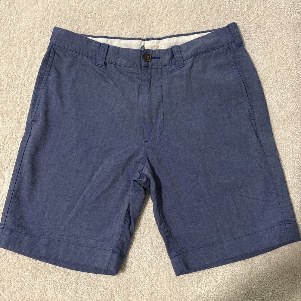 J. Crew 31 Blue Chino Shorts 100% Cotton, Boho, Preppy, 90’s, Y2K, Beach, EUC